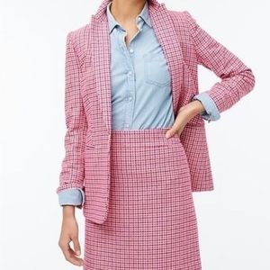 J.Crew Factory Pink Plaid Blazer